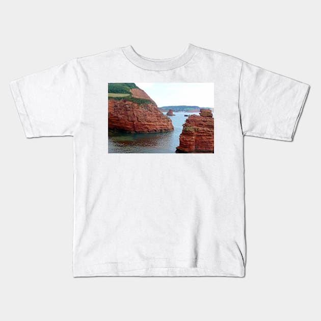 Ladram Bay Jurassic Devon England Kids T-Shirt by AndyEvansPhotos